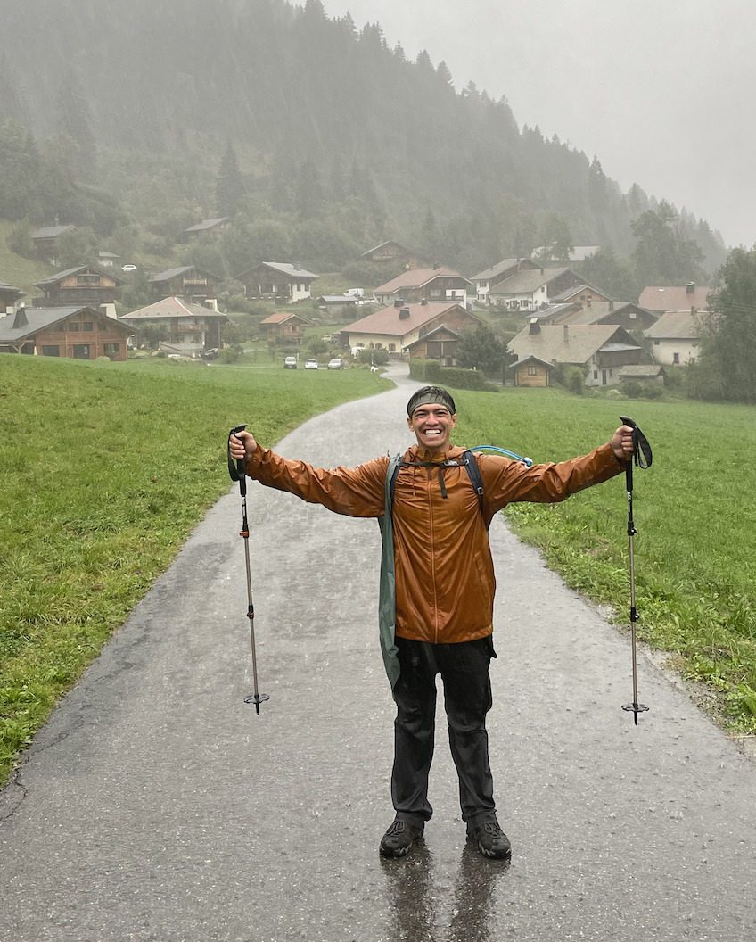 how to hike in the rain